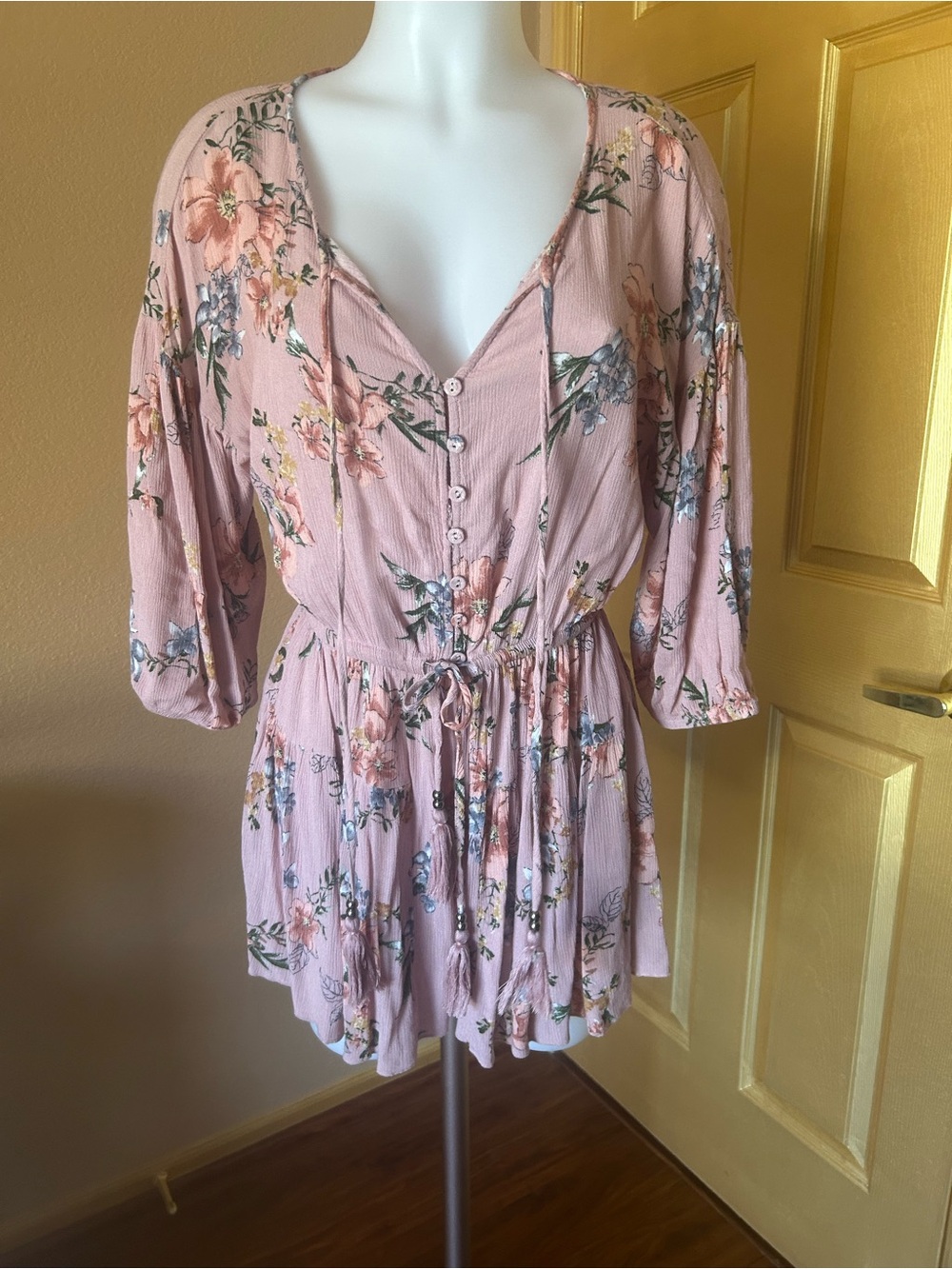 Blue B floral romper shorts